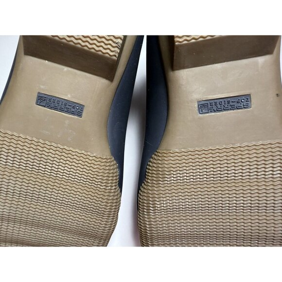 Sperry Top Sider Rip Water Duck Boots Faux Fur Womens 9 Waterproof Blue Rubber - Picture 13 of 16